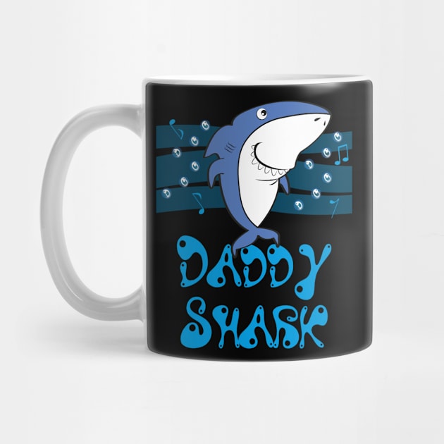 Daddy Shark T-Shirt Doo Doo Music Lovers by MaryMas